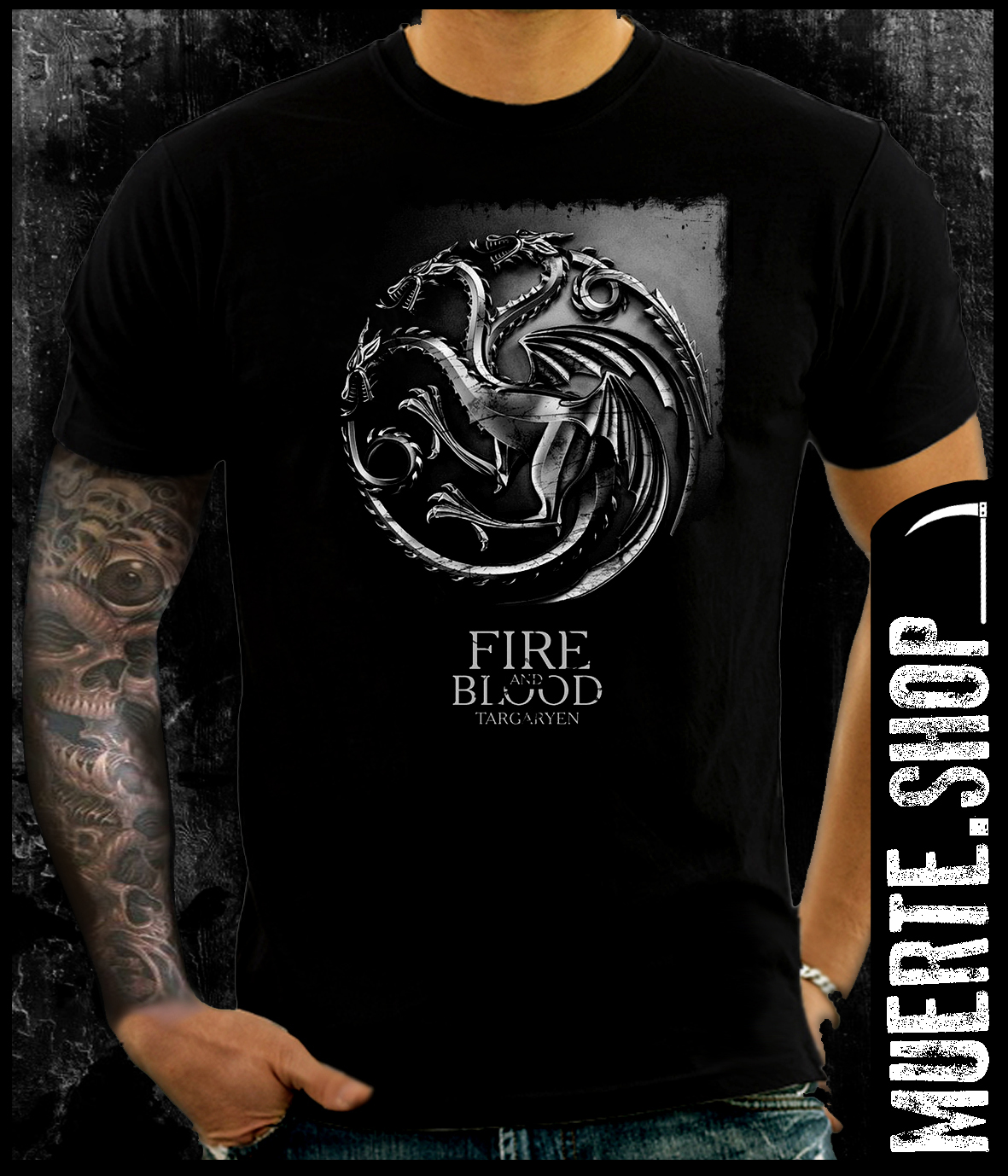 Черна тениска TARGARYEN GOT Черна тениска TARGARYEN GOT